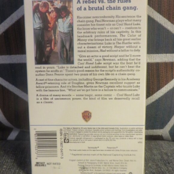 COOL HAND LUKE - 1967 - VHS (1991 Release) - Picture 2 of 10